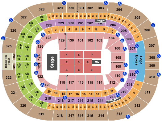 Benchmark International Arena TSO Seating Chart